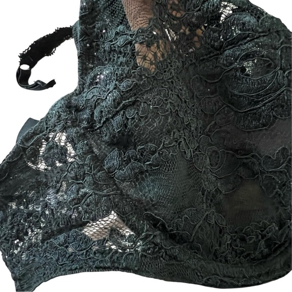 La Perla Black Lace Underwire Bra 40D Made In Italy - Picture 9 of 11
